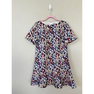 Alton Gray Mini Dress Women Classic Geometric Preppy Secretary Office Size 8 New